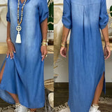 Ibiza | Maxi haljina od trapera s modernim detaljima