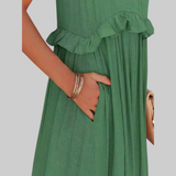 LANDRY | Bezrukavna haljina s elegantnim volanima