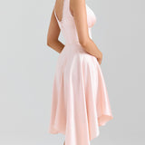 Élodie | Romantična svilena haljina s blagim sjajem i delikatnom čipkom