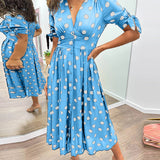 Monica™ | Elegantna haljina s točkicama