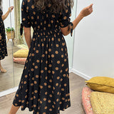 Monica™ | Elegantna haljina s točkicama