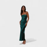 Carmen | Bez rukava svila haljina