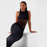 Lucinda | Dugačka crna čipkasta haljina