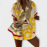 Filipa | Elegantni kratki set Casima s leopard uzorkom za ljeto