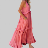 LANDRY | Bezrukavna haljina s elegantnim volanima