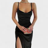 Gabriela | Haljina od baršuna s bočnim otvorom