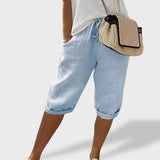 Mariana | Lagani laneni šorc od pamuka i lanenog materijala