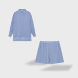 Maud | Elegantni komplet košulje i šortsa od lanenog pamuka