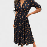 Monica™ | Elegantna haljina s točkicama