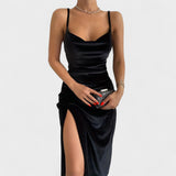 Gabriela | Haljina od baršuna s bočnim otvorom