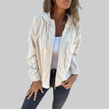 Ana - Udobna i ležerna odjevna jakna od kordura s kapuljačom i patentnim zatvaračem