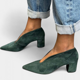 Hazel Debeli štikle u tamnozelenoj boji