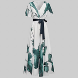 Nayla | Duga haljina s akvarelnim uzorkom