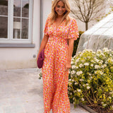 Sandra | Elegantna maxi haljina s V izrezom