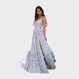 Florencia | Duga boemska haljina s prorezom i volanima