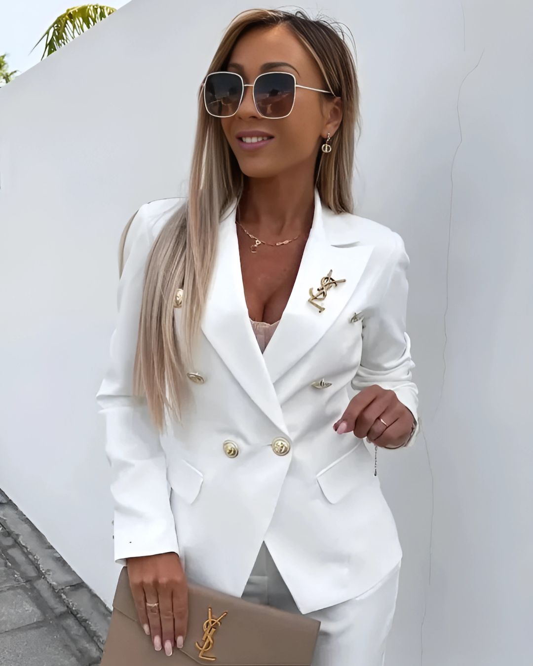 Maria | Ženski elegantni haljina s dvostrukim gumbima i uskim krojem