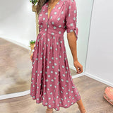 Monica™ | Elegantna haljina s točkicama