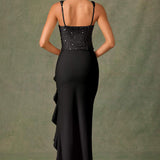 BELA | Elegantna saten korzirska haljina