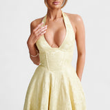 Halina - Midi haljina s korsetom i volanima