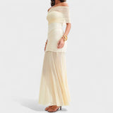 Vittoria | Dugačko pletene haljina s golim ramenima