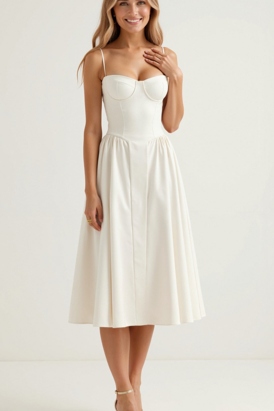 Odette Elegancia | Midi haljina s strukturiranim korsetom