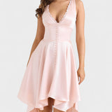 Élodie | Romantična svilena haljina s blagim sjajem i delikatnom čipkom