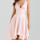 Élodie | Romantična svilena haljina s blagim sjajem i delikatnom čipkom