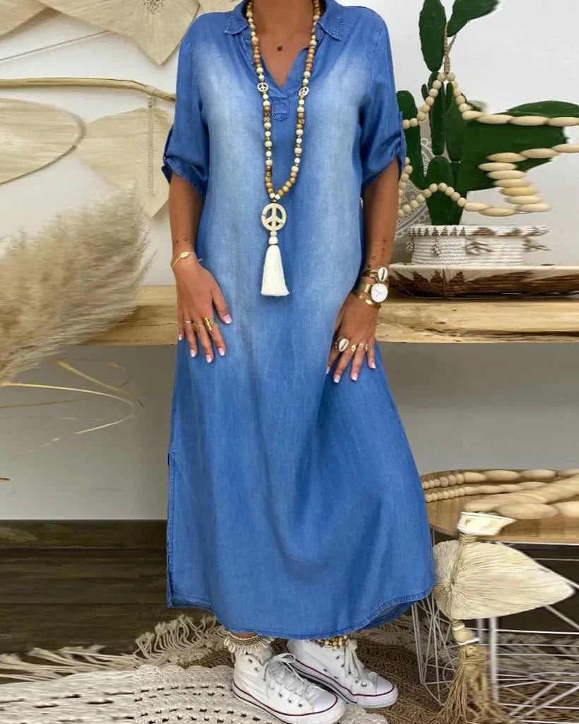 Ibiza | Maxi haljina od trapera s modernim detaljima