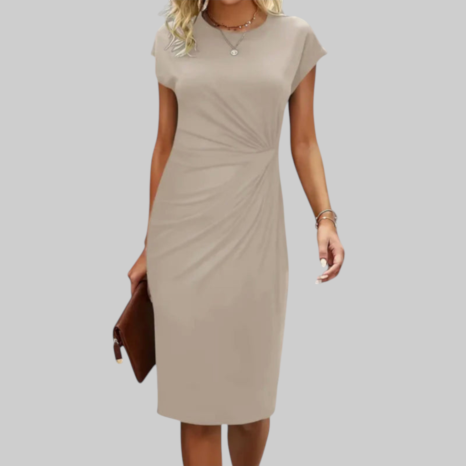 Mina – Haljina za večernji izlazak s kratkim rukavima