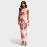 Carmen | Bez rukava svila haljina