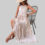 LANDRY | Bezrukavna haljina s elegantnim volanima