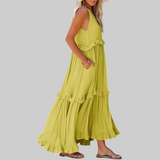 LANDRY | Bezrukavna haljina s elegantnim volanima