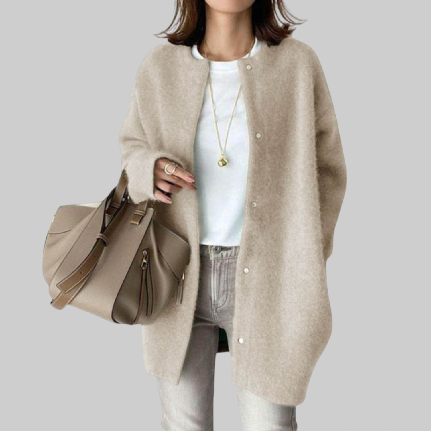 Lois - Oversized pleteni kardigan