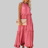 LANDRY | Bezrukavna haljina s elegantnim volanima