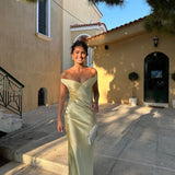 Bárbara | Duge satenske haljine bez ramena