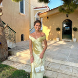 Bárbara | Duge satenske haljine bez ramena