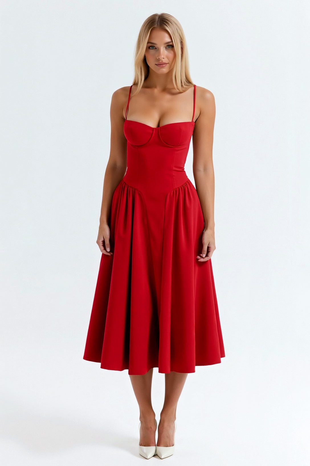 Odette Elegancia | Midi haljina s strukturiranim korsetom