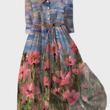 Haljina Πράρι s impresionističkim uzorkom