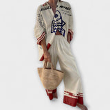 Beatriz | Plažni komplet za sebe s uzorkom riba