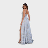 Florencia | Duga boemska haljina s prorezom i volanima