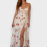 Sónia | Midi haljina s cvjetnim uzorkom