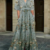 Romi | Elegantna maxis haljina s cvjetnim uzorkom