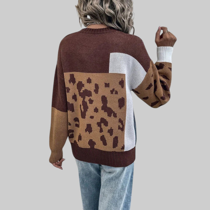 Le Clair - vintage majica s leopard uzorkom i zakrpama