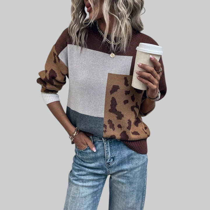 Le Clair - vintage majica s leopard uzorkom i zakrpama