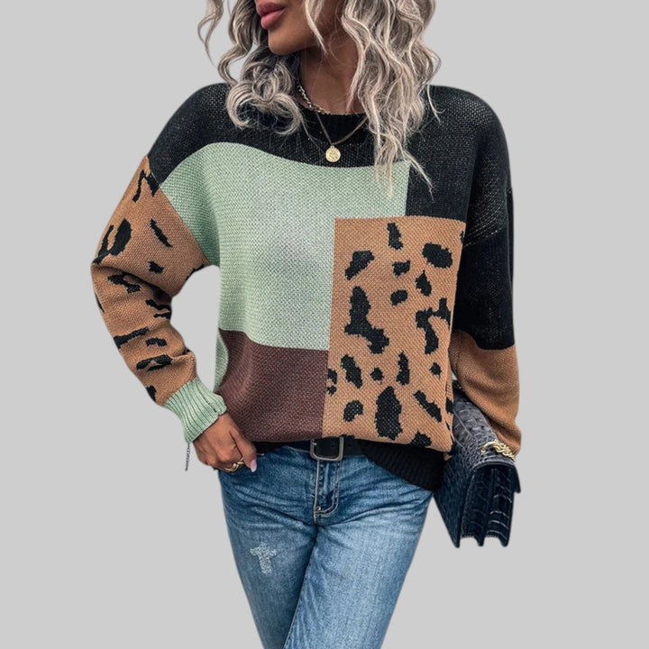 Le Clair - vintage majica s leopard uzorkom i zakrpama