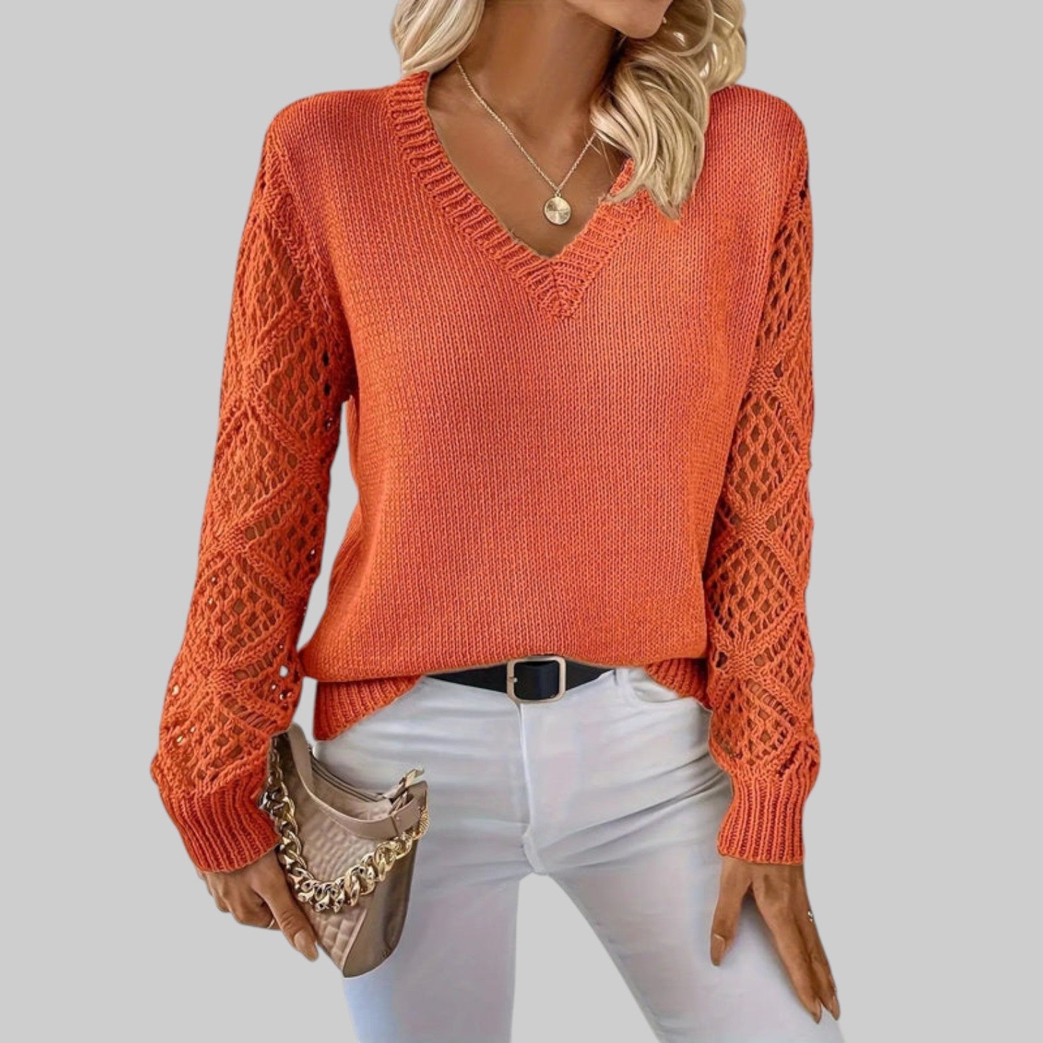 Le clair | Neformalna pamučna majica s V-izrezom