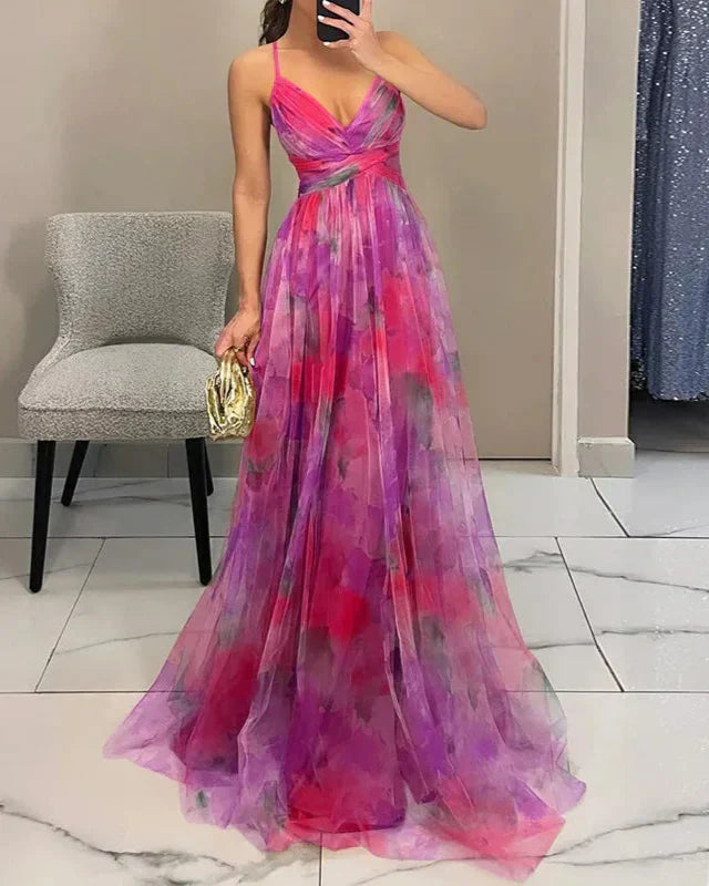 Madeline | Duga haljina s cvjetnim uzorkom za opuštenu eleganciju