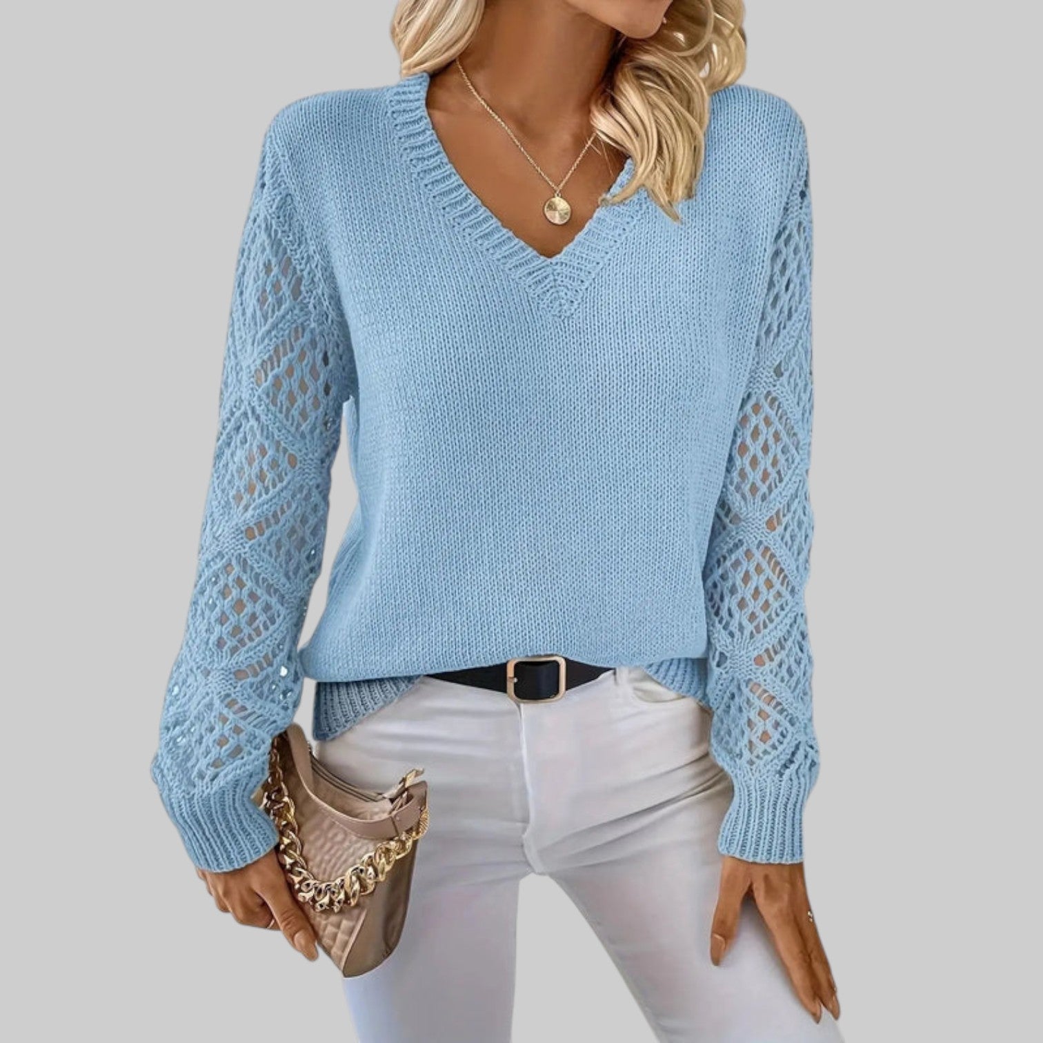 Le clair | Neformalna pamučna majica s V-izrezom