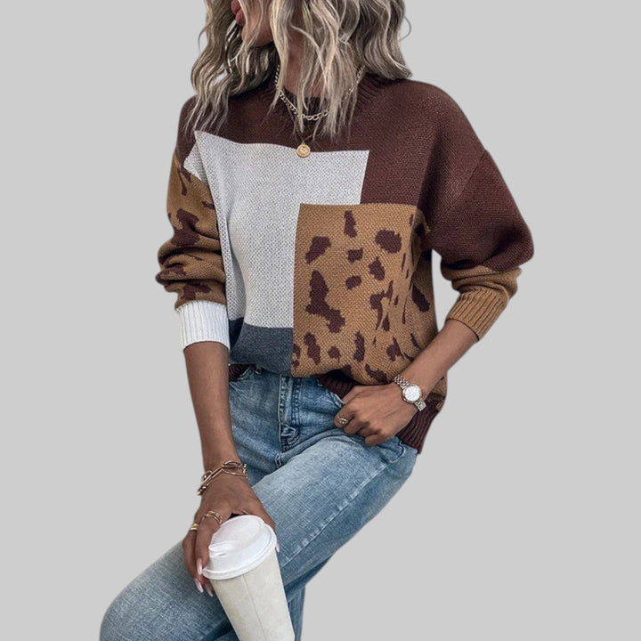Le Clair - vintage majica s leopard uzorkom i zakrpama