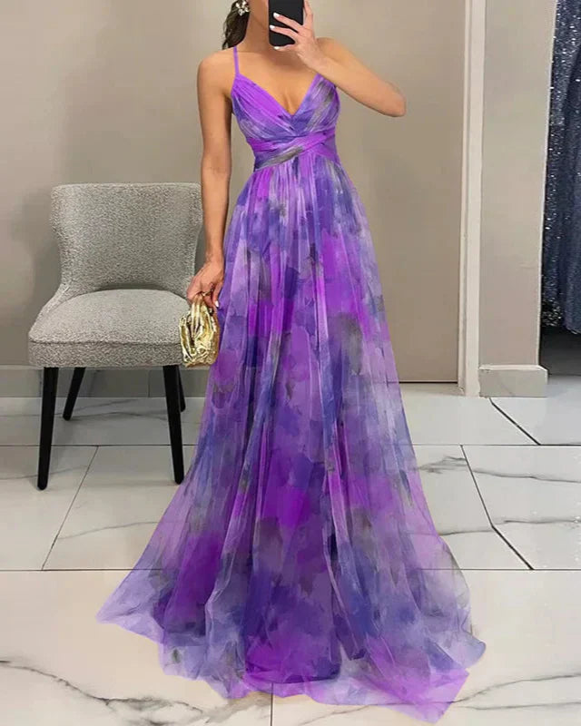 Madeline | Duga haljina s cvjetnim uzorkom za opuštenu eleganciju